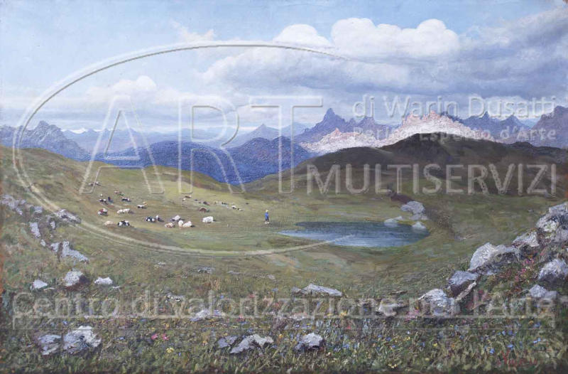 Luigi Vicentini - Alpeggio a Rina Val Badia