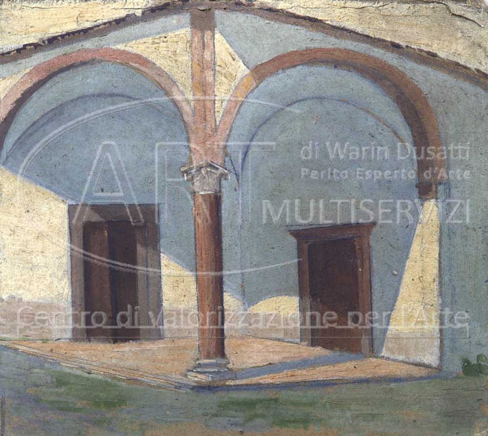 Attilio Lasta - Casa con archi e colonna