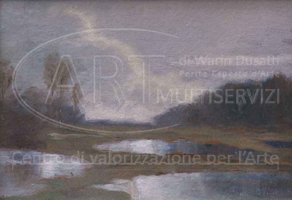 Attilio Lasta - Paesaggio lacustre